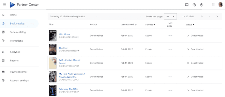 Google PlayBooks (Audiobooks)