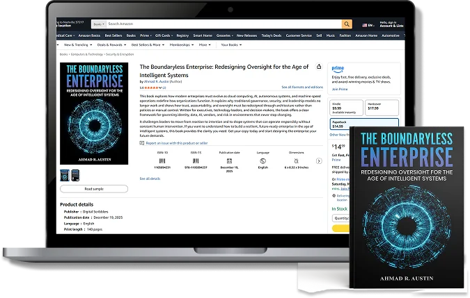 The Boundaryless Enterprise - Business Book Published on Amazon Mockup along with book cover